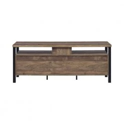 59in. Rustic Oak TV Console with 2 Drawers Fits TV's up to 64in. by Coaster Home Furnishings -Coaster Home Furnishings Shop rustic oak coaster home furnishings tv stands 722562 4f 1000