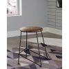 24 in. Dark Gunmetal and Saddle Brown Backless Metal Frame Counter Height Stool with Leatherette Seat by Coaster Home Furnishings -Coaster Home Furnishings Shop saddle and dark gunmetal coaster home furnishings bar stools 192538 64 1000
