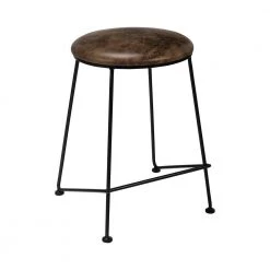 24 in. Dark Gunmetal and Saddle Brown Backless Metal Frame Counter Height Stool with Leatherette Seat by Coaster Home Furnishings -Coaster Home Furnishings Shop saddle and dark gunmetal coaster home furnishings bar stools 192538 c3 1000