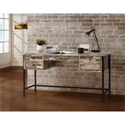 Kemper 60 in. Rectangular Salvaged Cabin 4-Drawer Writing Desk by Coaster Home Furnishings -Coaster Home Furnishings Shop salvaged cabin and black coaster home furnishings writing desks 801235 31 1000
