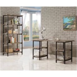 Skelton 59 in. Rectangular Salvaged Cabin Writing Desk with 4 Shelves by Coaster Home Furnishings 11 Skelton 59 in. Rectangular Salvaged Cabin Writing Desk with 4 Shelves by Coaster Home Furnishings -Coaster Home Furnishings Shop salvaged cabin and black coaster home furnishings writing desks 801551 31 1000