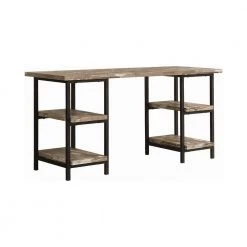Skelton 59 in. Rectangular Salvaged Cabin Writing Desk with 4 Shelves by Coaster Home Furnishings