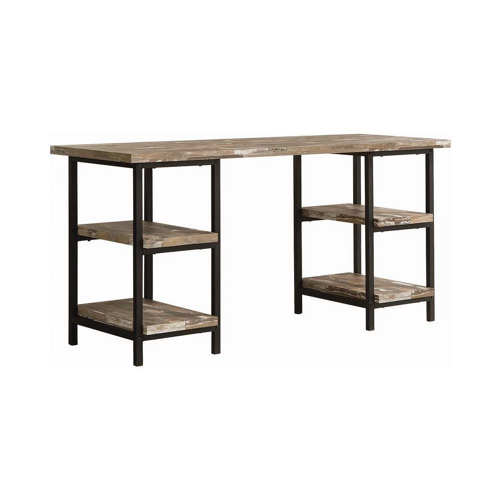 Skelton 59 in. Rectangular Salvaged Cabin Writing Desk with 4 Shelves by Coaster Home Furnishings 5 Skelton 59 in. Rectangular Salvaged Cabin Writing Desk with 4 Shelves by Coaster Home Furnishings - Image 3