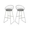 38.25 in. H Satin Nickel and Grey Low Back Metal Frame Bar Stool with Leatherette Seat (Set of 2) by Coaster Home Furnishings 1 38.25 in. H Satin Nickel and Grey Low Back Metal Frame Bar Stool with Leatherette Seat (Set of 2) by Coaster Home Furnishings -Coaster Home Furnishings Shop satin nickel and grey coaster home furnishings bar stools 183144 64 1000