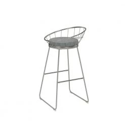 38.25 in. H Satin Nickel and Grey Low Back Metal Frame Bar Stool with Leatherette Seat (Set of 2) by Coaster Home Furnishings 20 38.25 in. H Satin Nickel and Grey Low Back Metal Frame Bar Stool with Leatherette Seat (Set of 2) by Coaster Home Furnishings -Coaster Home Furnishings Shop satin nickel and grey coaster home furnishings bar stools 183144 76 1000