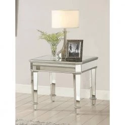 Cassandra 28 in. Silver Square Glass End Table by Coaster Home Furnishings 9 Cassandra 28 in. Silver Square Glass End Table by Coaster Home Furnishings -Coaster Home Furnishings Shop silver coaster home furnishings end side tables 703937 31 1000