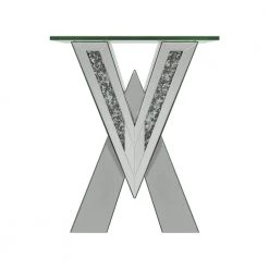 Caldwell 19.75in Silver Square Glass End Table with V-Shaped Base by Coaster Home Furnishings -Coaster Home Furnishings Shop silver coaster home furnishings end side tables 723447 c3 1000