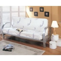 Silver Metal Futon Frame by Coaster Home Furnishings 15 Silver Metal Futon Frame by Coaster Home Furnishings -Coaster Home Furnishings Shop silver coaster home furnishings futons 7251 31 1000