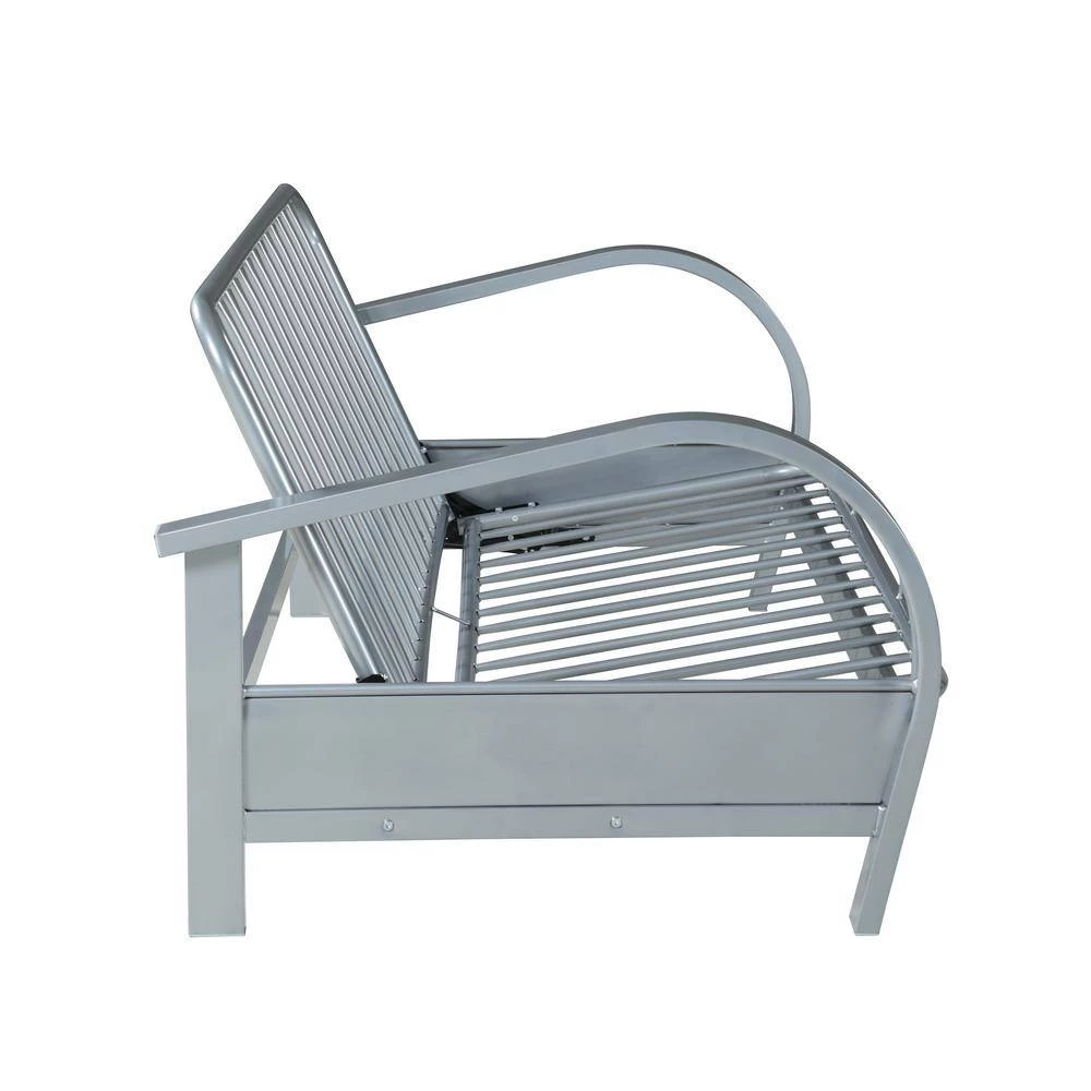 Silver Metal Futon Frame by Coaster Home Furnishings 4 Silver Metal Futon Frame by Coaster Home Furnishings - Image 2