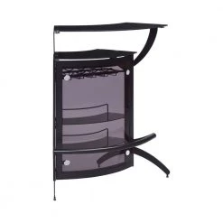Black Bar Unit with Glass Top and Acrylic Front by Coaster Home Furnishings