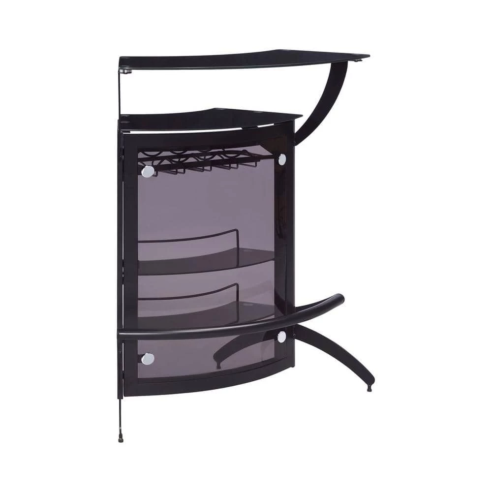 Black Bar Unit with Glass Top and Acrylic Front by Coaster Home Furnishings 3 Black Bar Unit with Glass Top and Acrylic Front by Coaster Home Furnishings