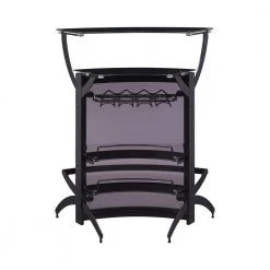 Black Bar Unit with Glass Top and Acrylic Front by Coaster Home Furnishings 10 Black Bar Unit with Glass Top and Acrylic Front by Coaster Home Furnishings -Coaster Home Furnishings Shop smoke and black coaster home furnishings bar cabinets 182135 77 1000