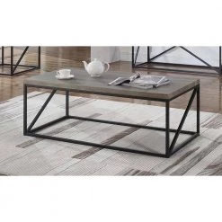 47.25in Sonoma Grey Rectangle Wood Coffee Table by Coaster Home Furnishings -Coaster Home Furnishings Shop sonoma grey and black coaster home furnishings coffee tables 705618 31 1000