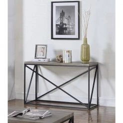 47.25in Sonoma Grey Rectangle Wood Sofa Table by Coaster Home Furnishings -Coaster Home Furnishings Shop sonoma grey and black coaster home furnishings console tables 705619 31 1000