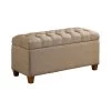 Taupe Storage Bench with Tufted Seat 18 in. x 38 in. x 18 in. by Coaster Home Furnishings -Coaster Home Furnishings Shop taupe coaster home furnishings dining benches 500064 64 1000
