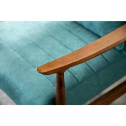 Teal and Walnut Wooden Arm Accent Chair by Coaster Home Furnishings -Coaster Home Furnishings Shop teal and walnut coaster home furnishings accent chairs 905572 4f 1000