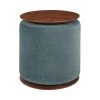 Seanna 22.55 lbs. Round Wood Top Teal and Walnut Accent Table with Ottoman by Coaster Home Furnishings -Coaster Home Furnishings Shop teal and walnut coaster home furnishings end side tables 914115 64 1000
