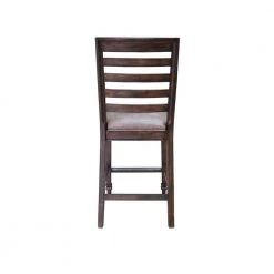 Delphine 43in Vintage Dark Pine and Brown Ladder Back Wood Frame Counter Height Chair (Set of 2) by Coaster Home Furnishings 11 Delphine 43in Vintage Dark Pine and Brown Ladder Back Wood Frame Counter Height Chair (Set of 2) by Coaster Home Furnishings -Coaster Home Furnishings Shop vintage dark pine and brown coaster home furnishings dining chairs 192749 4f 1000
