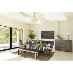 Calandra Vintage Java Bench (18.25 in. H x 70 in. W x 15 in. D) by Coaster Home Furnishings -Coaster Home Furnishings Shop vintage java coaster home furnishings dining benches 192956 4f 1000