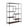 65in Walnut and Black 7-Shelf Bookcase by Coaster Home Furnishings -Coaster Home Furnishings Shop walnut and black coaster home furnishings bookcases bookshelves 801135 64 1000