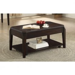 40 in Walnut Rectangle Wood Coffee Table with Lift Top and Bottom Shelf by Coaster Home Furnishings -Coaster Home Furnishings Shop walnut coaster home furnishings coffee tables 721048 31 1000