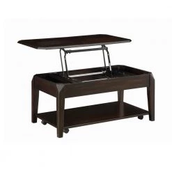 40 in Walnut Rectangle Wood Coffee Table with Lift Top and Bottom Shelf by Coaster Home Furnishings -Coaster Home Furnishings Shop walnut coaster home furnishings coffee tables 721048 c3 1000