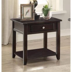 22 in. Walnut Square Wood End Table with Lower Shelf by Coaster Home Furnishings 7 22 in. Walnut Square Wood End Table with Lower Shelf by Coaster Home Furnishings -Coaster Home Furnishings Shop walnut coaster home furnishings end side tables 721037 31 1000