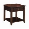 22 in. Walnut Square Wood End Table with Lower Shelf by Coaster Home Furnishings -Coaster Home Furnishings Shop walnut coaster home furnishings end side tables 721037 64 1000