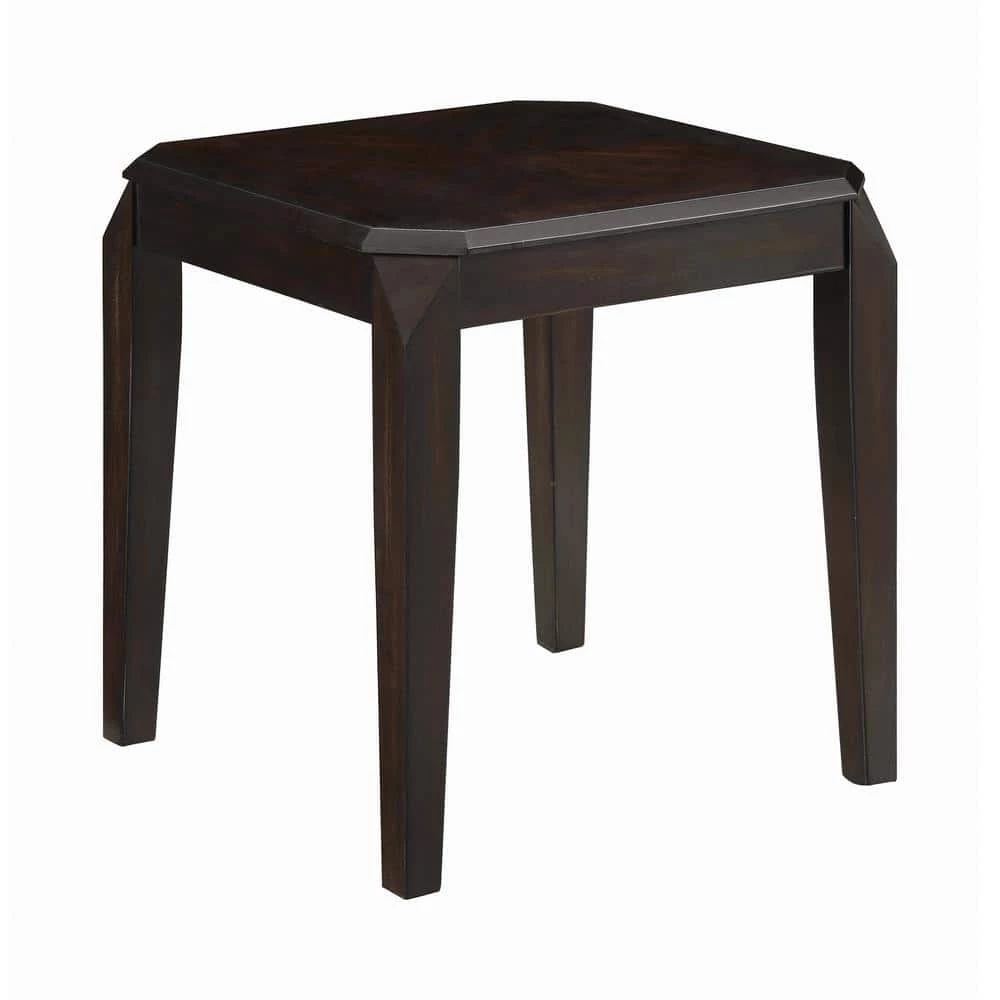 21.25in Walnut Square Wood End Table by Coaster Home Furnishings 3 21.25in Walnut Square Wood End Table by Coaster Home Furnishings