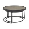 35.5 in. Weathered Elm and Gunmetal Round Wood Coffee Table with 2-Pieces by Coaster Home Furnishings -Coaster Home Furnishings Shop weathered elm and gunmetal coaster home furnishings nesting tables 931215 64 1000