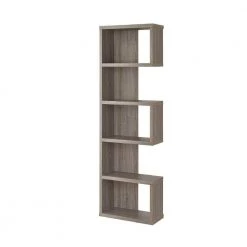 5-Shelf Semi-Backless Bookcase Weathered Grey by Coaster Home Furnishings 8 5-Shelf Semi-Backless Bookcase Weathered Grey by Coaster Home Furnishings -Coaster Home Furnishings Shop weathered grey coaster home furnishings bookcases bookshelves 800552 c3 1000
