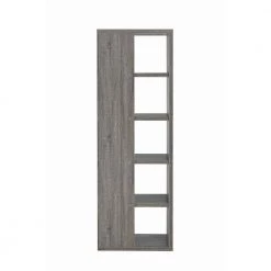 70.75 in. Weathered Grey Wood 5-Shelf Bookcase with Semi-Backless by Coaster Home Furnishings -Coaster Home Furnishings Shop weathered grey coaster home furnishings bookcases bookshelves 800553 4f 1000