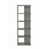 70.75 in. Weathered Grey Wood 5-Shelf Bookcase with Semi-Backless by Coaster Home Furnishings -Coaster Home Furnishings Shop weathered grey coaster home furnishings bookcases bookshelves 800553 64 1000