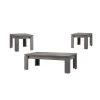 3-Piece 48 in. Weathered Gray Large Rectangle Wood Coffee Table Set by Coaster Home Furnishings -Coaster Home Furnishings Shop weathered grey coaster home furnishings coffee tables 701686 64 1000