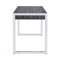 49 in. Rectangular Chrome 2 Drawer Writing Desk with Built-In Storage by Coaster Home Furnishings -Coaster Home Furnishings Shop weathered grey coaster home furnishings writing desks 801221ii 4f 1000