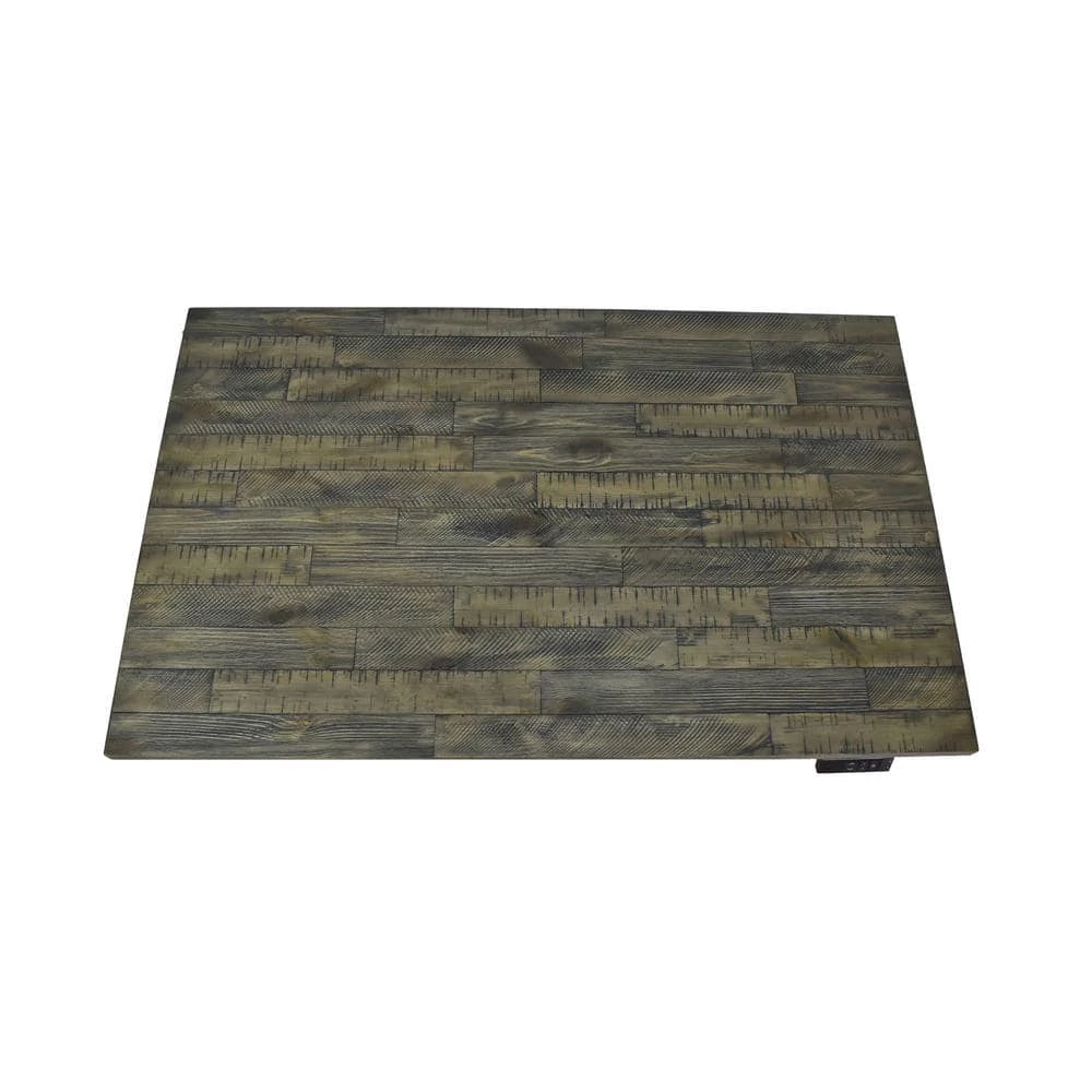 Myers 48 in. Rectangular Weathered Pine and Antique Ivory Standing Desk with Adjustable Height by Coaster Home Furnishings 8 Myers 48 in. Rectangular Weathered Pine and Antique Ivory Standing Desk with Adjustable Height by Coaster Home Furnishings - Image 6