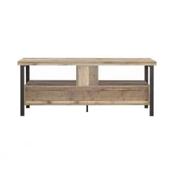 59in. Weathered Pine TV Console with 2 Drawers Fits TV's up to 64in. by Coaster Home Furnishings -Coaster Home Furnishings Shop weathered pine coaster home furnishings tv stands 721881 4f 1000
