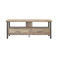 59in. Weathered Pine TV Console with 2 Drawers Fits TV's up to 64in. by Coaster Home Furnishings -Coaster Home Furnishings Shop weathered pine coaster home furnishings tv stands 721881 c3 1000
