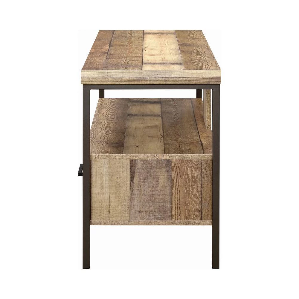 47.25in. Weathered Pine TV Console with 2 Drawers Fits TV's up to 52in. by Coaster Home Furnishings 4 47.25in. Weathered Pine TV Console with 2 Drawers Fits TV's up to 52in. by Coaster Home Furnishings - Image 2