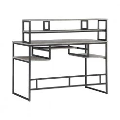 Mandy 48 in. Rectangular Weathered Taupe and Gunmetal Computer Desk with Keyboard Tray by Coaster Home Furnishings 14 Mandy 48 in. Rectangular Weathered Taupe and Gunmetal Computer Desk with Keyboard Tray by Coaster Home Furnishings -Coaster Home Furnishings Shop weathered taupe and gunmetal coaster home furnishings computer desks 802488 1f 1000