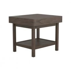 23.5 in. Wheat Brown Rectangle Wood End Table with Hidden Drawer by Coaster Home Furnishings