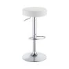 24.5 in. H Chrome and White Backless Metal Frame Adjustable Bar Stool with Leatherette Seat by Coaster Home Furnishings -Coaster Home Furnishings Shop white and chrome coaster home furnishings bar stools 102550 64 1000