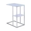 11.75 in. White and Chrome Rectangle Glass C Table with Shelf by Coaster Home Furnishings 2 11.75 in. White and Chrome Rectangle Glass C Table with Shelf by Coaster Home Furnishings -Coaster Home Furnishings Shop white and chrome coaster home furnishings c tables 904018 64 1000