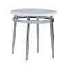 24 in White and Chrome Round Faux Carrara Faux Marble End Table by Coaster Home Furnishings -Coaster Home Furnishings Shop white and chrome coaster home furnishings end side tables 722967 64 1000