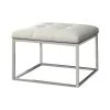 White and Chrome Tufted Seat Ottoman by Coaster Home Furnishings 2 White and Chrome Tufted Seat Ottoman by Coaster Home Furnishings -Coaster Home Furnishings Shop white and chrome coaster home furnishings ottomans 500423 64 1000