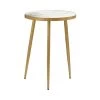 16 in. White and Gold Round Marble Accent Table by Coaster Home Furnishings 1 16 in. White and Gold Round Marble Accent Table by Coaster Home Furnishings -Coaster Home Furnishings Shop white and gold coaster home furnishings end side tables 930060 64 1000