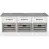 6-drawer Storage Bench White and Grey by Coaster Home Furnishings -Coaster Home Furnishings Shop white and grey coaster home furnishings accent cabinets 501196 64 1000