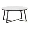 36 in. White and Matte Black Round Faux Marble Coffee Table by Coaster Home Furnishings -Coaster Home Furnishings Shop white and matte black coaster home furnishings coffee tables 723238 64 1000
