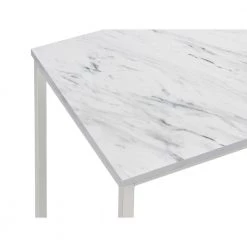 45.75 in. White and Satin Nickel Rectangle Faux Marble Coffee Table with Casters by Coaster Home Furnishings 8 45.75 in. White and Satin Nickel Rectangle Faux Marble Coffee Table with Casters by Coaster Home Furnishings -Coaster Home Furnishings Shop white and satin nickel coaster home furnishings coffee tables 721868 c3 1000