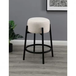 25 in. H Black and White Backless Metal Frame Counter Height Stools with Fabric Seat (Set of 2) by Coaster Home Furnishings -Coaster Home Furnishings Shop white black coaster home furnishings bar stools 182175 31 1000
